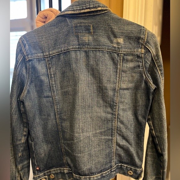 Ralph Lauren Polo Jeans Co. Blue distressed Denim Jacket - Picture 5 of 5